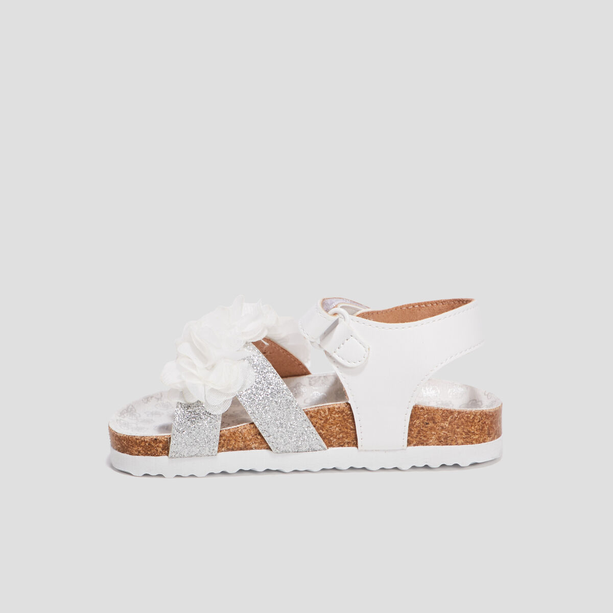 Sandales à froufrous blanc fille