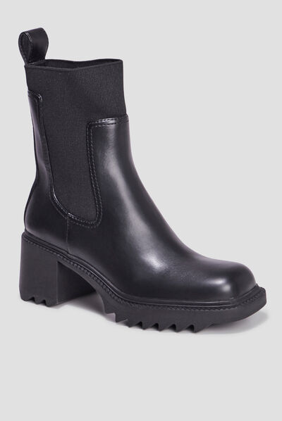 Bottines plateformes et talons noir femme