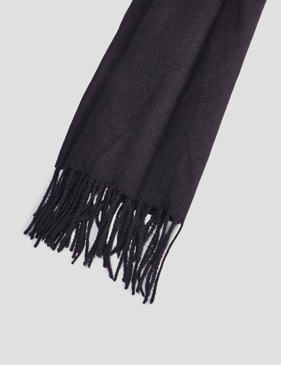 Écharpe à franges noir homme