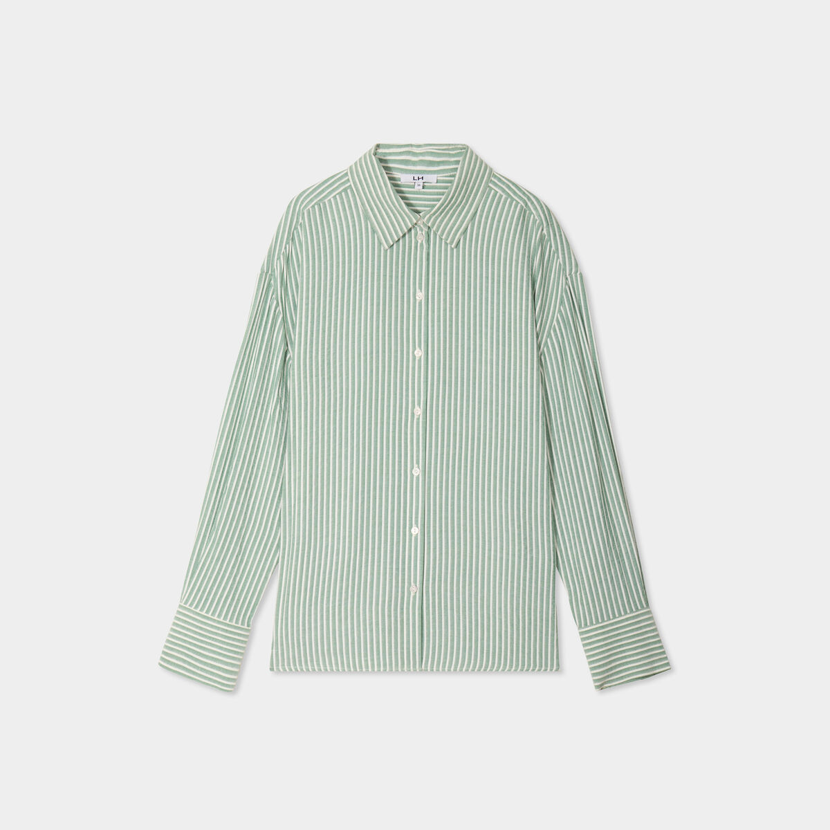 Chemise manches longues vert kaki femme