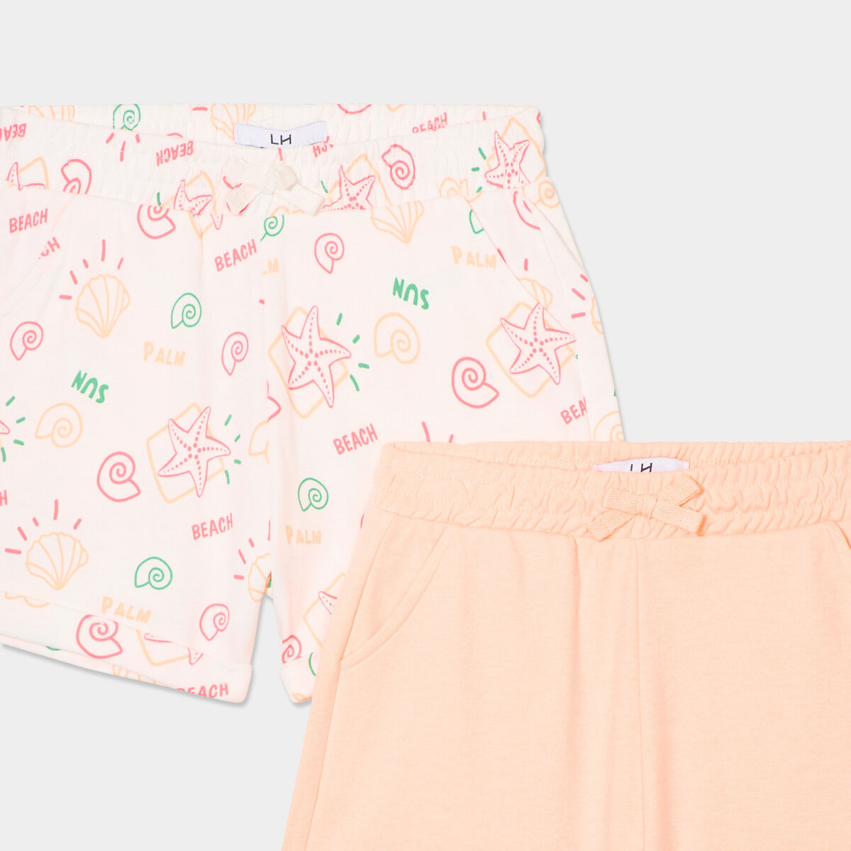 Lot 2 shorts ecru fille