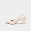Escarpins &agrave; talons bouts pointus ivoire femme
