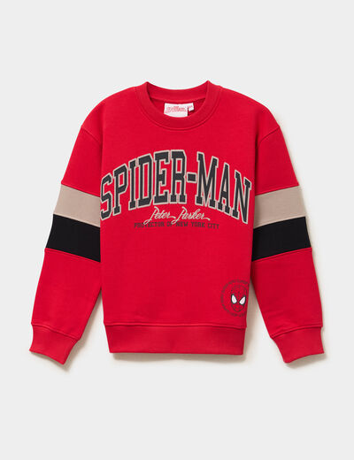 Sweat col rond Spider-Man rouge gar&ccedil;on