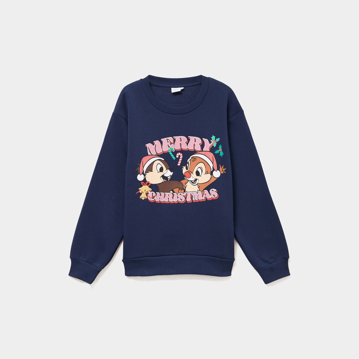 Sweat manches longues Tic et Tac bleu marine femme