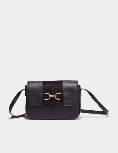 Sac en bandoulière à détail boucle noir femme