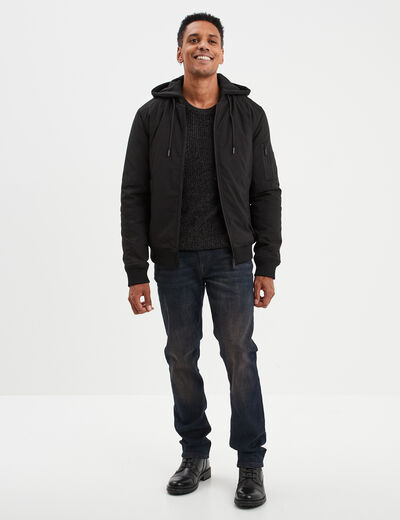 Pull 1 poche buste zippée Liberto gris foncé homme