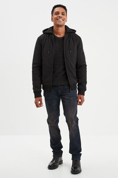 Pull 1 poche buste zipp&eacute;e Liberto gris fonc&eacute; homme