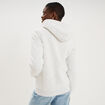 Sweat &agrave; capuche doublure effet sherpa gris clair femme