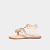 Sandales plates en cuir multicolore fille