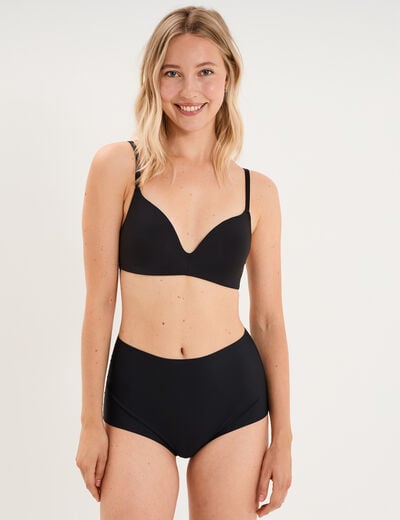 Soutien-gorge triangle bretelles fines noir femme