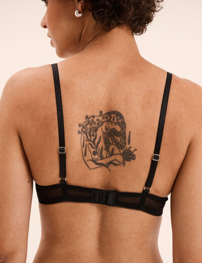 Soutien-gorge maxi push-up dentelle noir femme