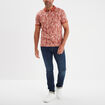 Polo droit manches courtes coton Creeks terracotta homme