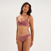 Culotte invisible &agrave; dentelle vieux rose femme