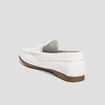 Mocassins en cuir blanc femme