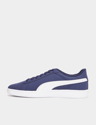 Tennis basses à lacets Puma Smash Buck bleu homme