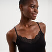 Nuisette courte d&eacute;tails dentelle noir femme