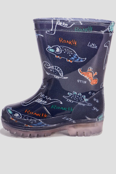 Bottes de pluie lumineuses bleu marine bébé garçon