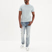 Jeans straight 5 poches Liberto denim bleach homme