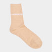 Chaussettes &agrave; fils m&eacute;tallis&eacute;s mi-hautes jaune or femme