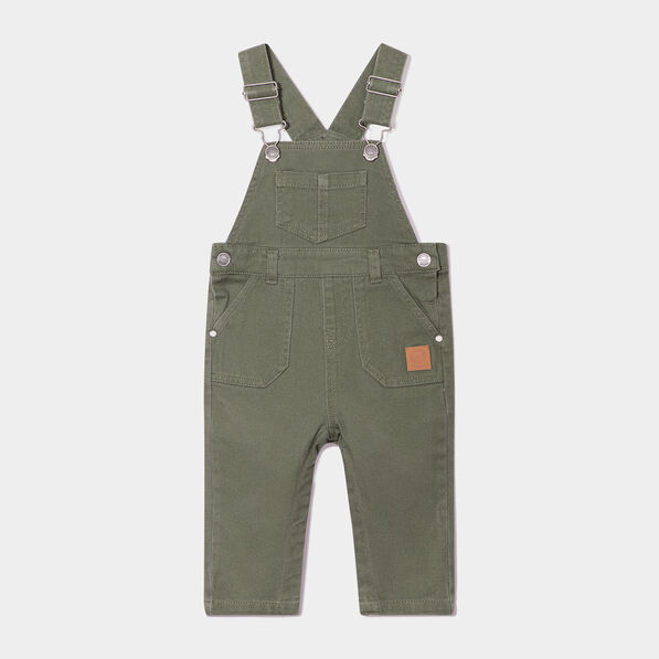 salopette coton creeks vert kaki bebeg Salopette coton Creeks vert kaki bébé garçon