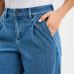 Jeans wide leg &agrave; pinces denim double stone femme