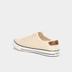 Tennis basses en toile &agrave; lacets sable homme