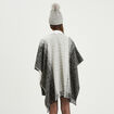 Poncho avec franges multicolore femme