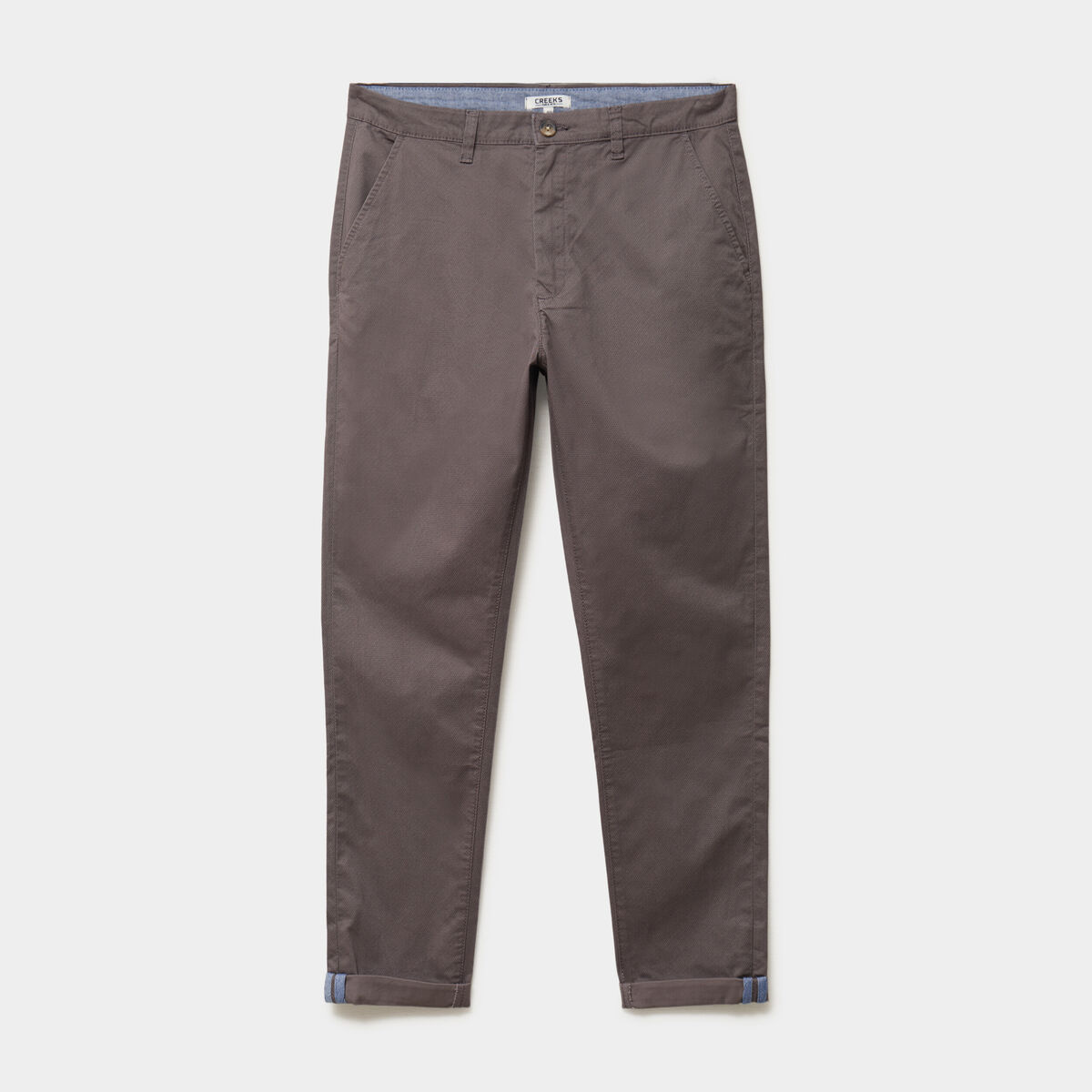 Pantalon chino slim stretch taupe homme