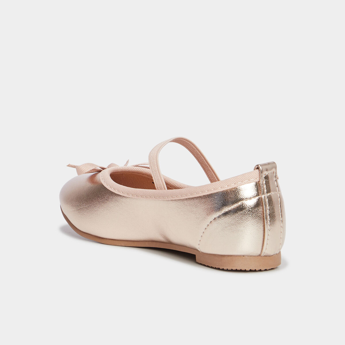 Ballerines bride &eacute;lastiqu&eacute;e jaune or fille