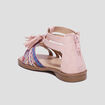 Sandales zippées à franges multicolore fille
