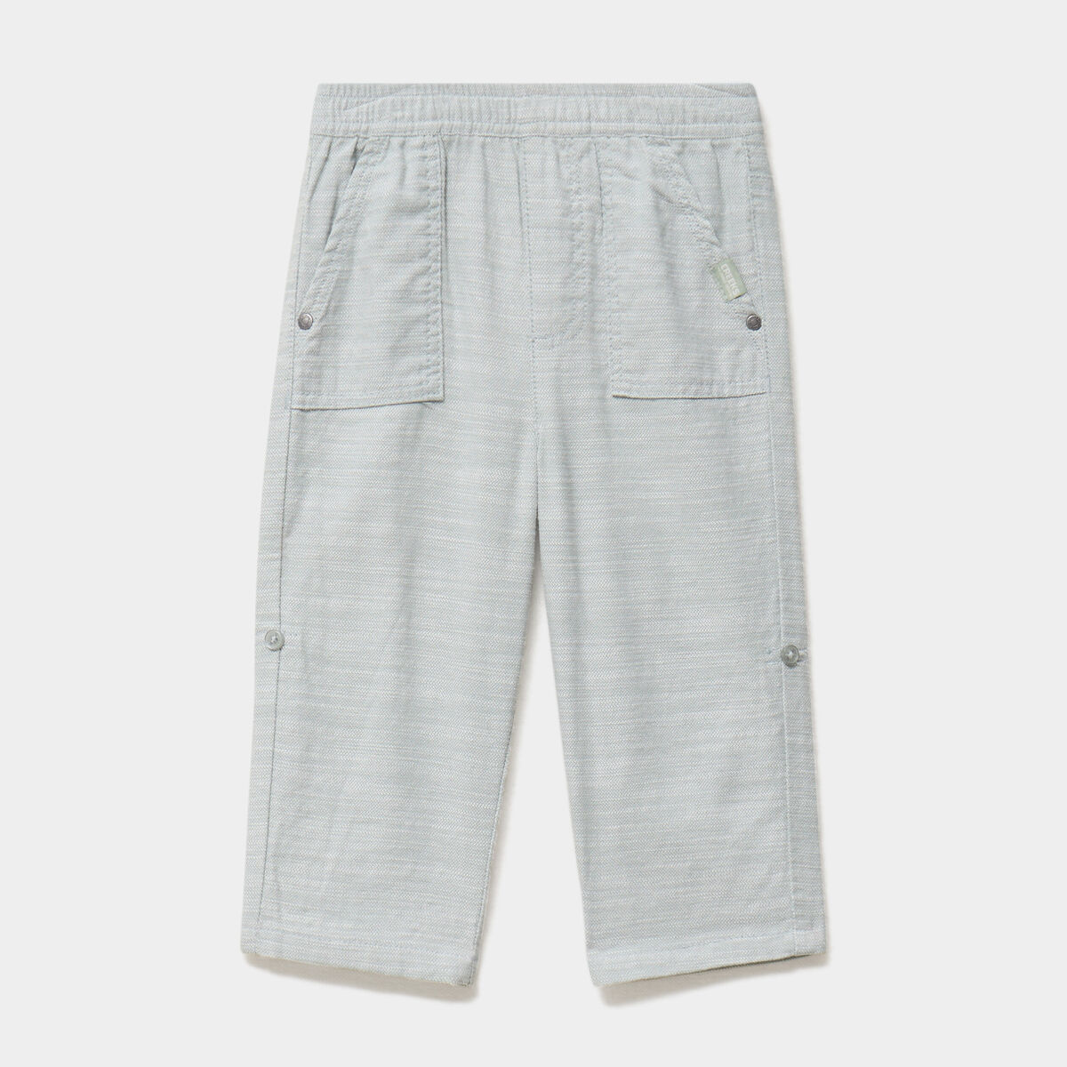 Pantalon 2-en-1 bermuda coton vert pastel b&eacute;b&eacute; gar&ccedil;on