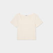 T-shirt manches courtes beige femme