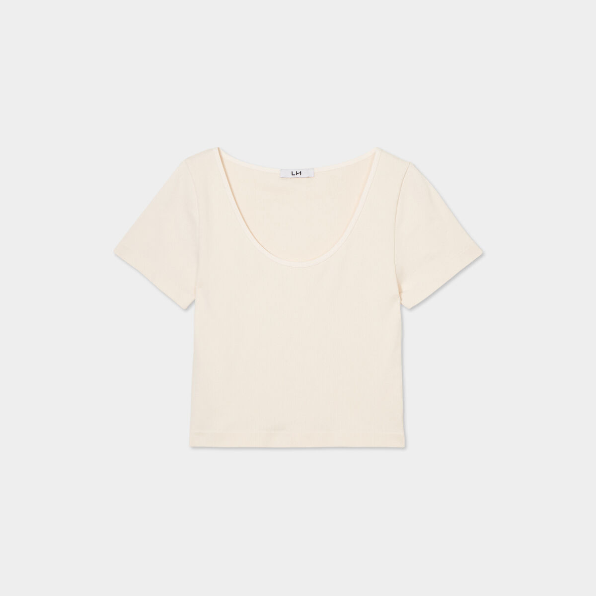 T-shirt manches courtes beige femme