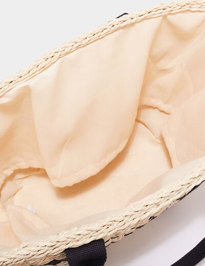 Sac panier tressé sable femme