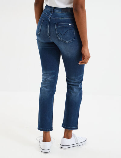 Jean stretch slim 7/8 ème denim brut femme