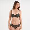 Soutien-gorge corbeille padd&eacute; dentelle vert kaki femme