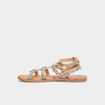 Sandales en cuir Kickers Kickdazed blanc femme
