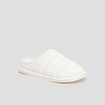 Chaussons mules fourrés gris femme