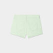 Short ajusté en twill vert clair fille