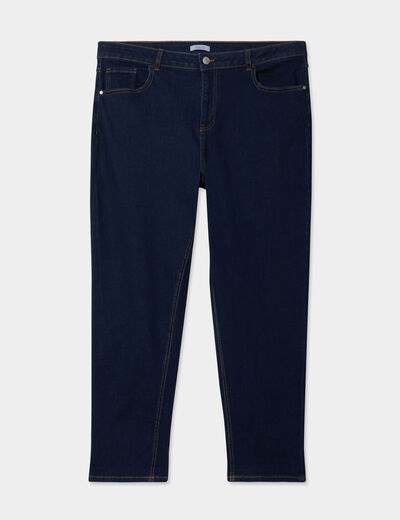 Jeans mom 7/8ème taille haute denim brut femme grande taille