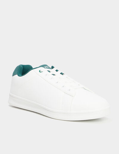 Tennis basses à lacets vert homme
