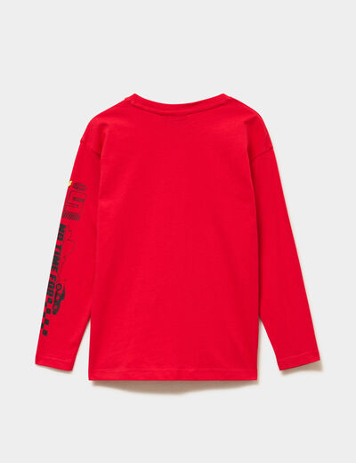 T-shirt manches longues coton Cars rouge gar&ccedil;on