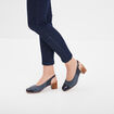 Escarpins pied large Confortissimo bleu marine femme