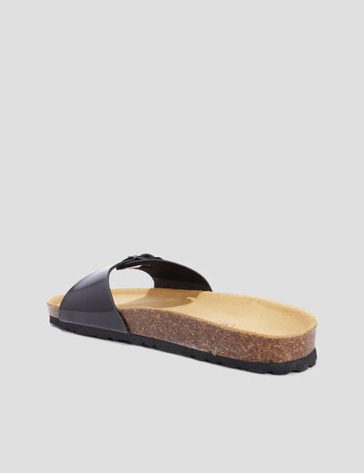 Mules à bride unique noir femme