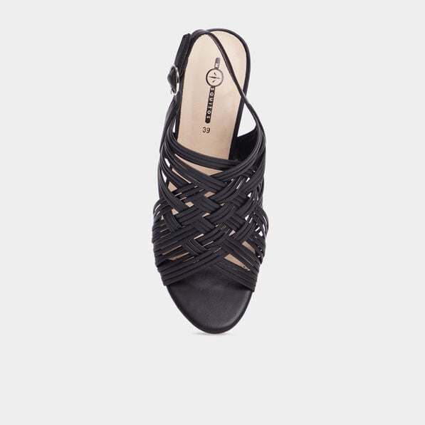 sandales multibrides a talons mosquitos noir femme Sandales multibrides à talons Mosquitos noir femme