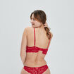 Soutien-gorge foulard à coque rouge femme