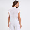 Chemise broderie anglaise sans manches blanc femme