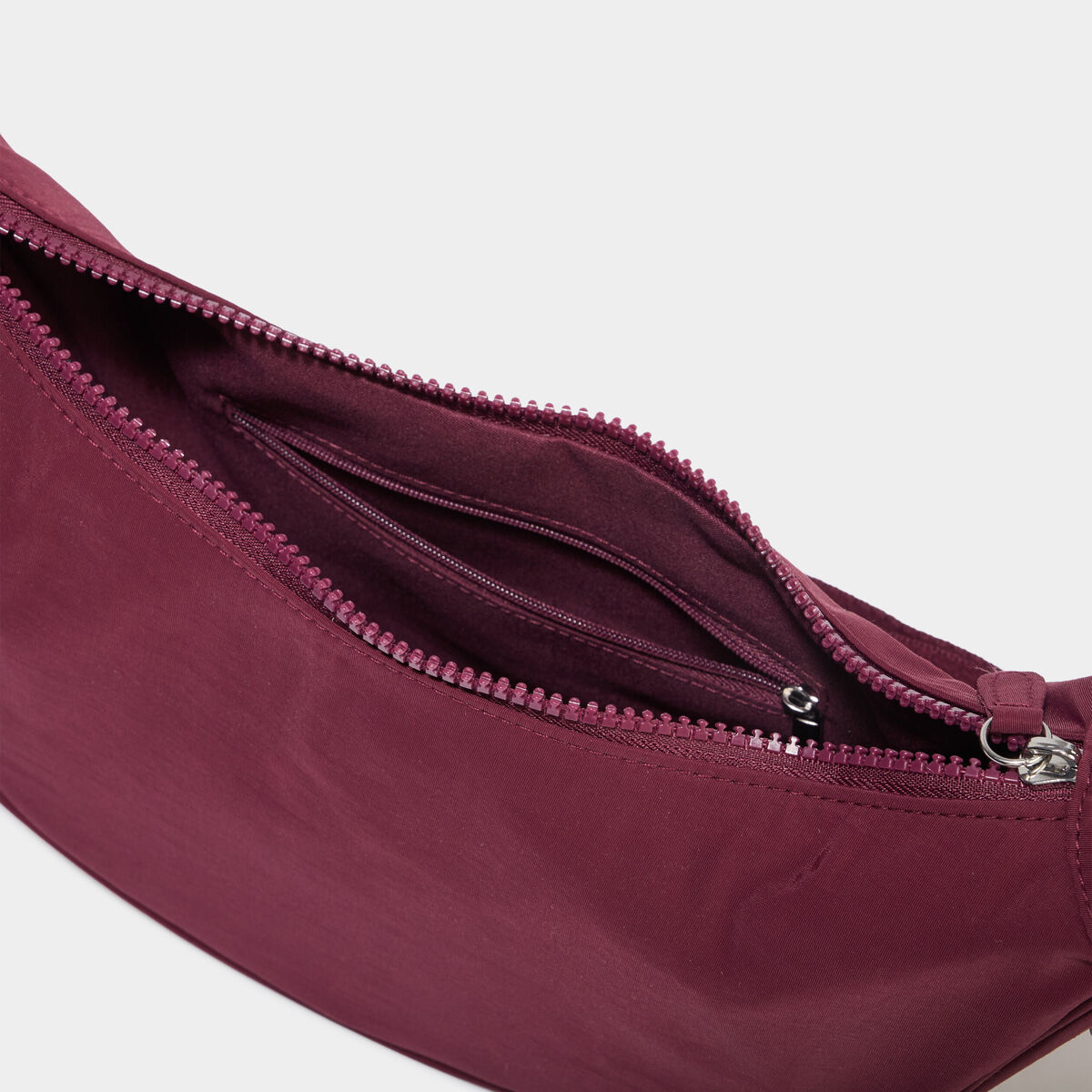 Sac banane en bandouli&egrave;re prune femme