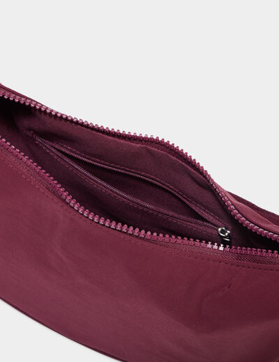 Sac banane en bandouli&egrave;re prune femme