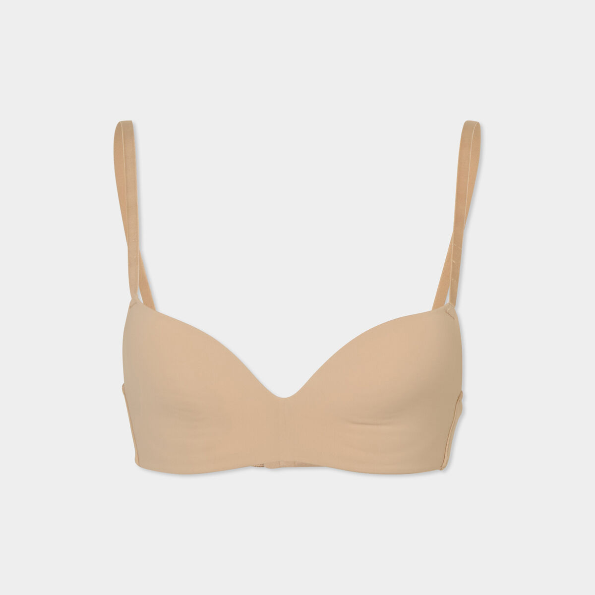 Soutien-gorge push-up triangle beige femme